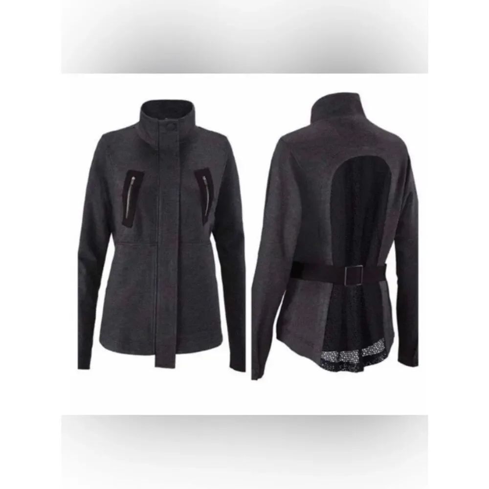 "CABI" Love, Carol Mesh Back and Grey Jacket Women’s Size XL